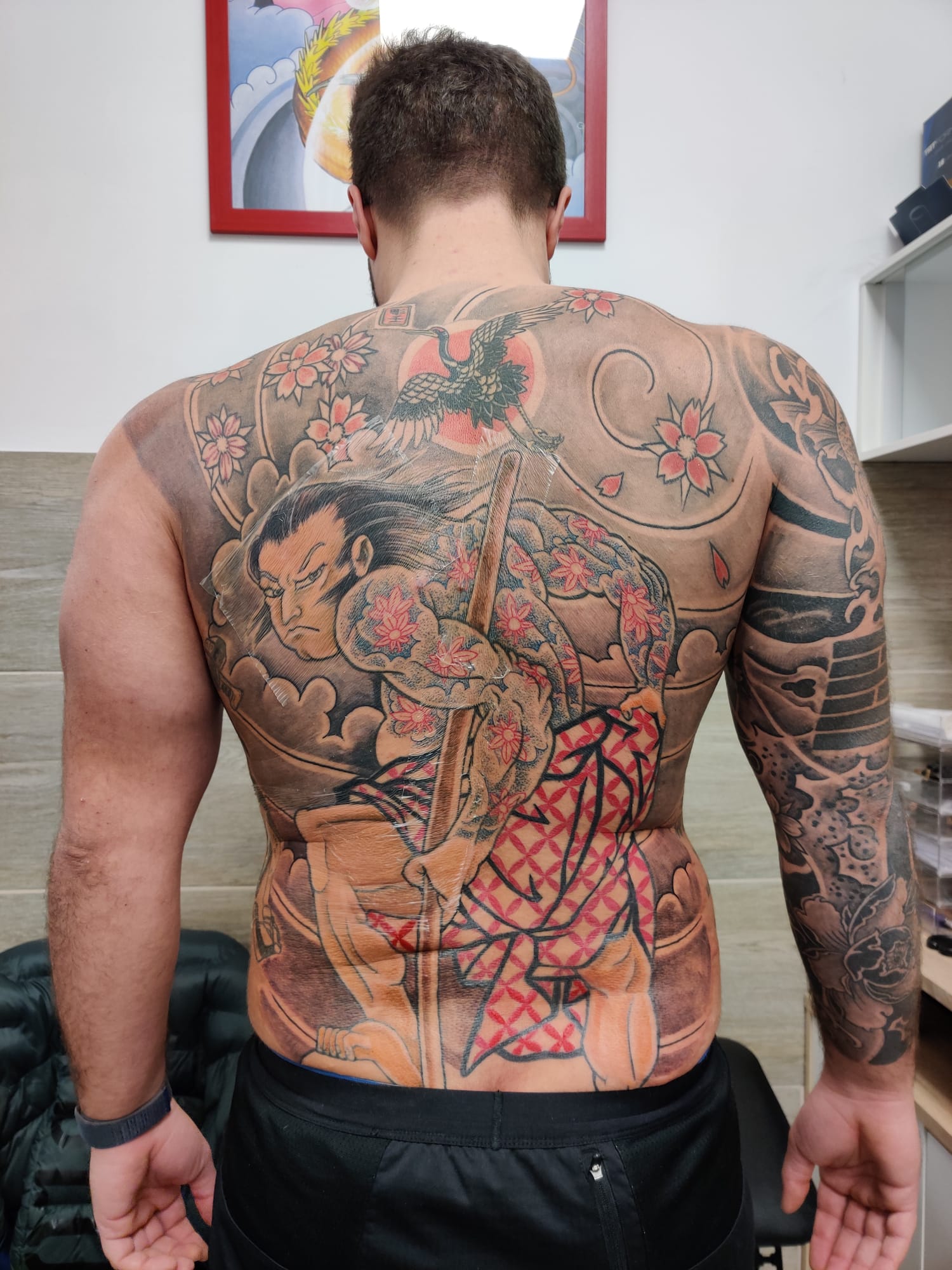 Großflächiges japanisches Backpiece Tattoo in Berlin