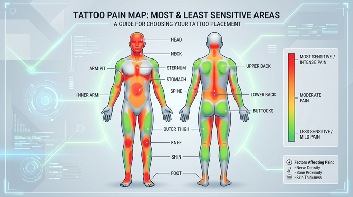 Tattoo Schmerzen Guide Körperstellen und Vorbereitung